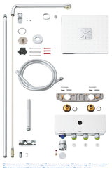 Colonne de douche Grohe, ensemble thermostatique, couleur chromée, accessoires inclus