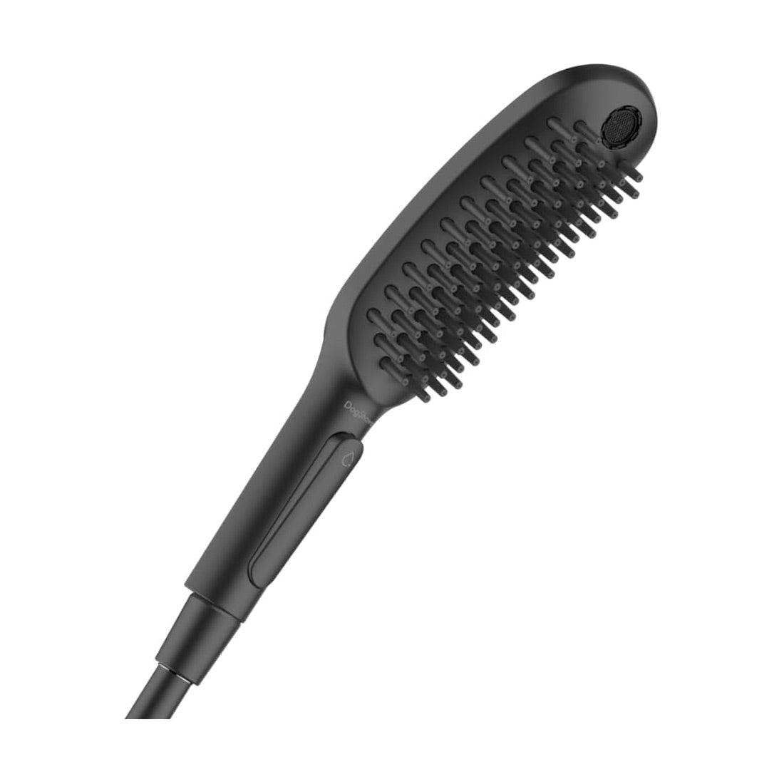 Douchette noire pour chien Hansgrohe, avec buses massantes, 3 jets, type accessoire de bain.