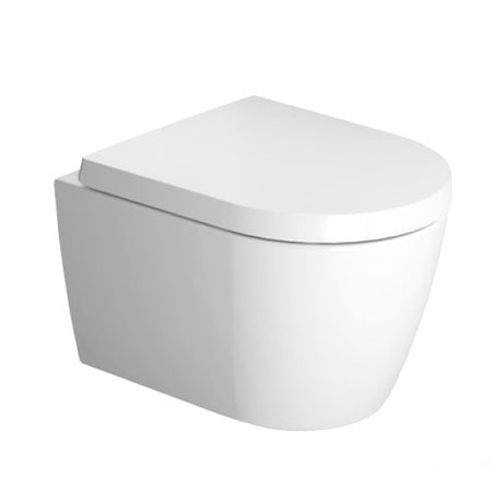 Cuvette WC suspendu compacte sans bride DURAVIT ME by Starck, design moderne et épuré pour salle de bains élégante.
