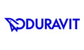 Logo de la marque Duravit, type logo, couleur bleu sur fond blanc.