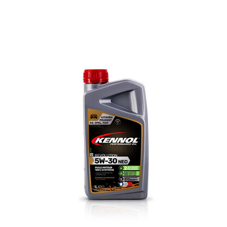 Huile moteur Kennol 5W30 NEO, bidon gris avec bouchon rouge, 1L.
