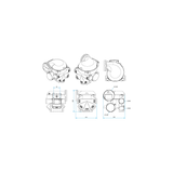 Kit VMC simple flux ALDES EasyHOME Hygroréglable Premium MW avec 3 bouches, ventilation mécanique contrôlée efficace et moderne.