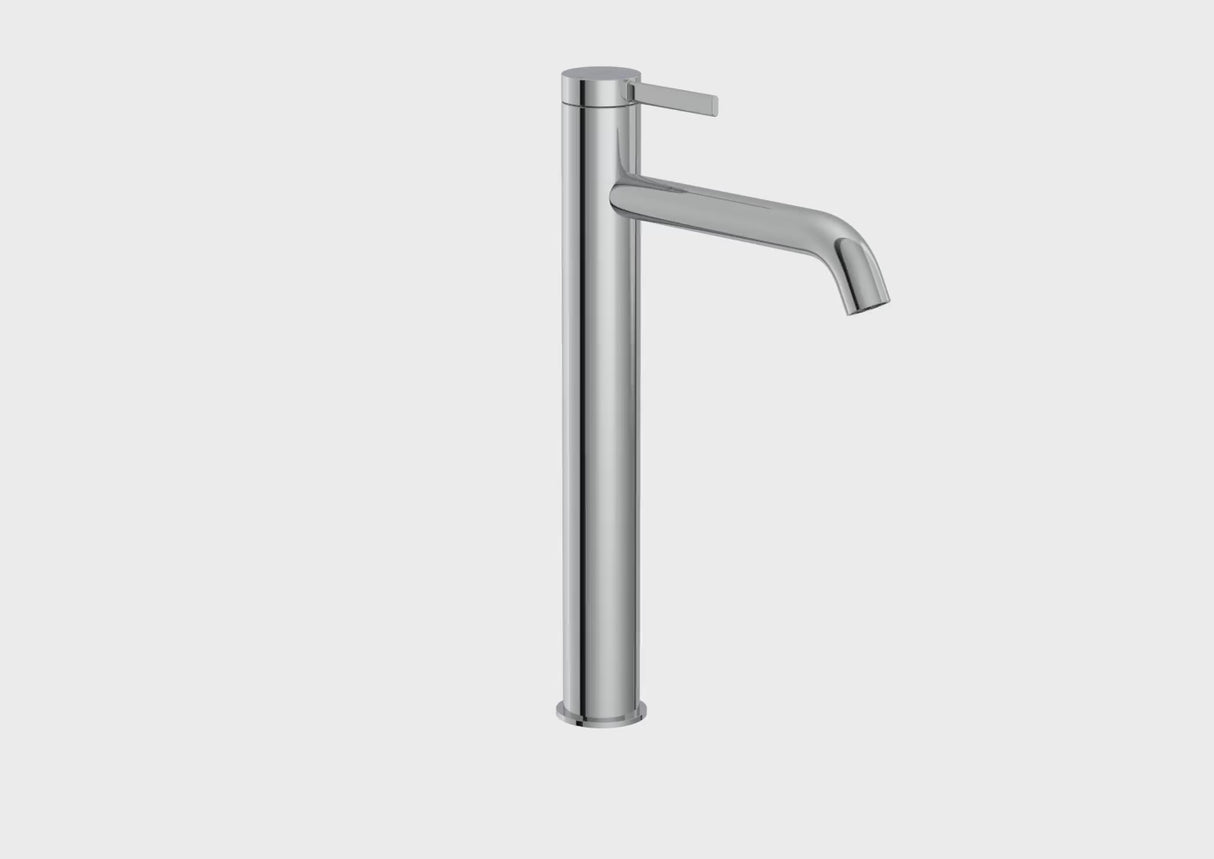 ROCA Mitigeur de lavabo bec haut avec vidage clic-clac Ona