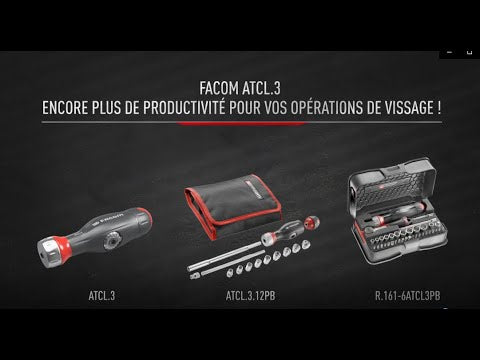 FACOM Tournevis Protwist 3en1 multilames avec douilles 1/4" ATCL.3.12PB