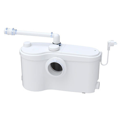 Broyeur Sanibest Pro SFA adaptable pour WC, avec composants visibles et design compact.
