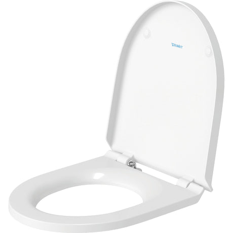 Abattant WC blanc Duravit, siège de toilette avec couvercle, design moderne.