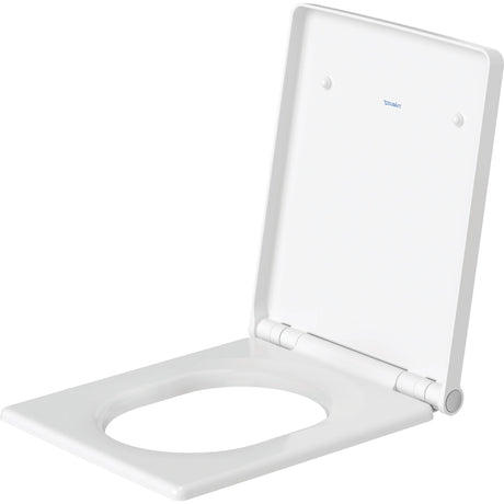 Abattant WC Duravit blanc, siège de toilette rectangulaire, couleur blanche.