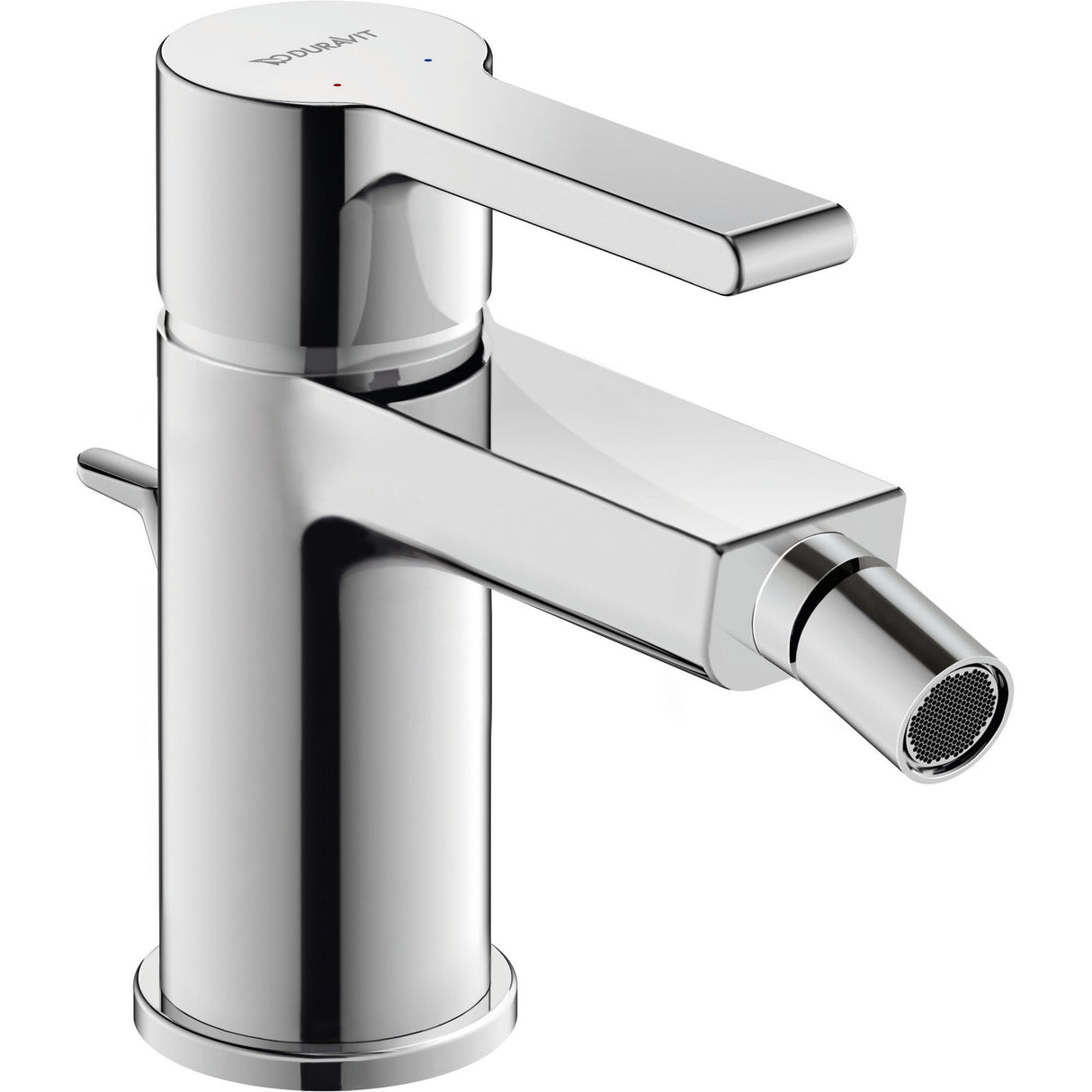 Mitigeur pour bidet Duravit, robinet chromé, design moderne et élégant.