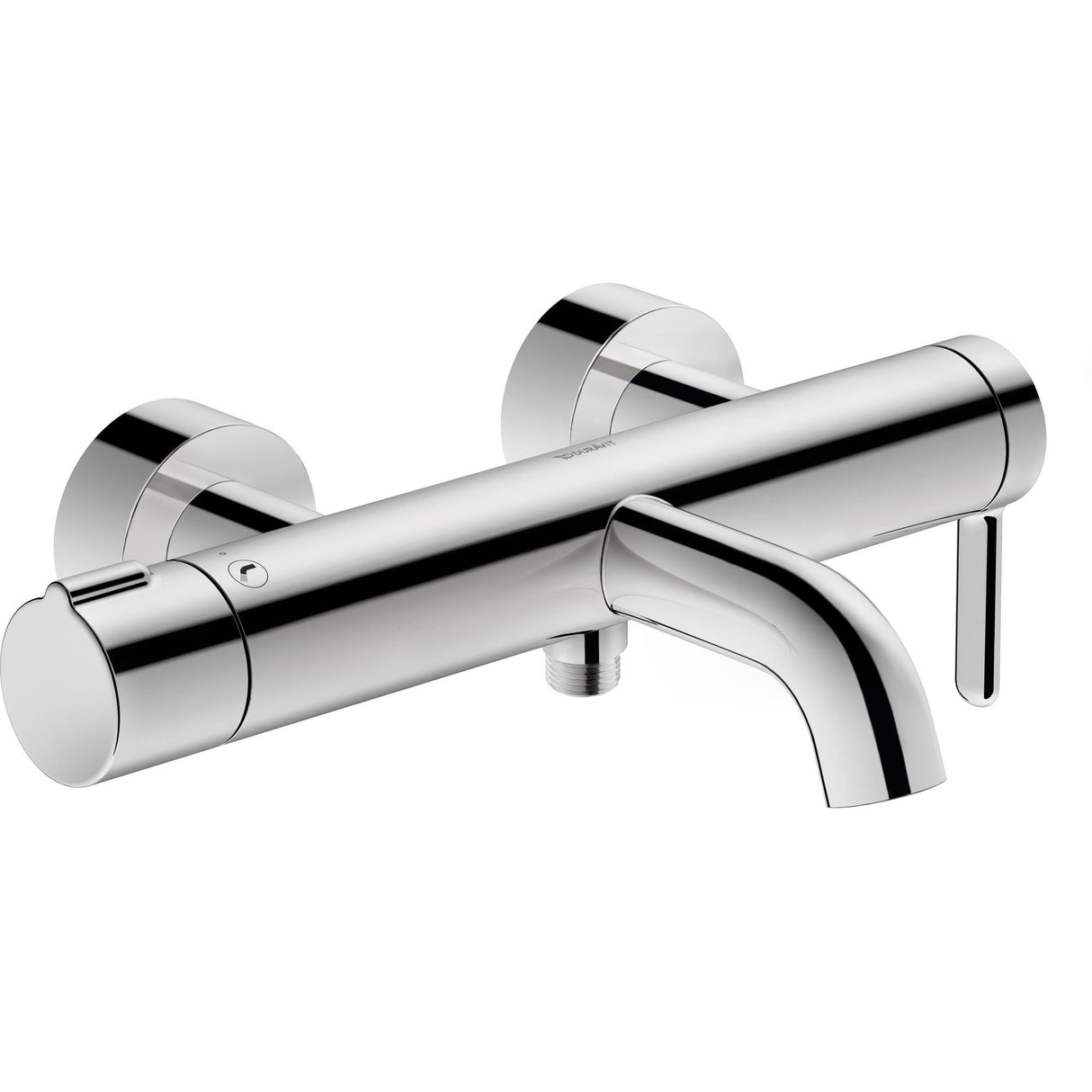 Mitigeur bain-douche Grohe chromé, robinet mural moderne, couleur argentée
