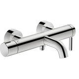 Mitigeur bain-douche Grohe chromé, robinet mural moderne, couleur argentée