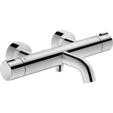 Mitigeur baignoire chromé Hansgrohe, robinet de bain design moderne, couleur argentée
