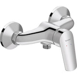 Mitigeur de douche Duravit chromé, robinetterie salle de bain moderne.