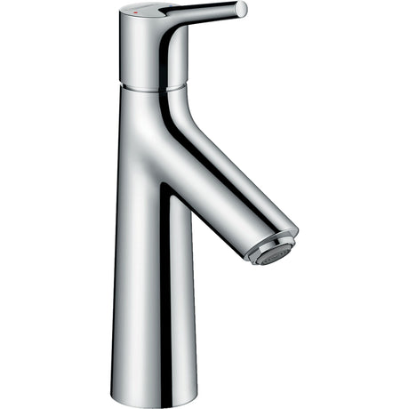 Mitigeur chromé Hansgrohe, robinet salle de bain, design moderne, couleur argentée.