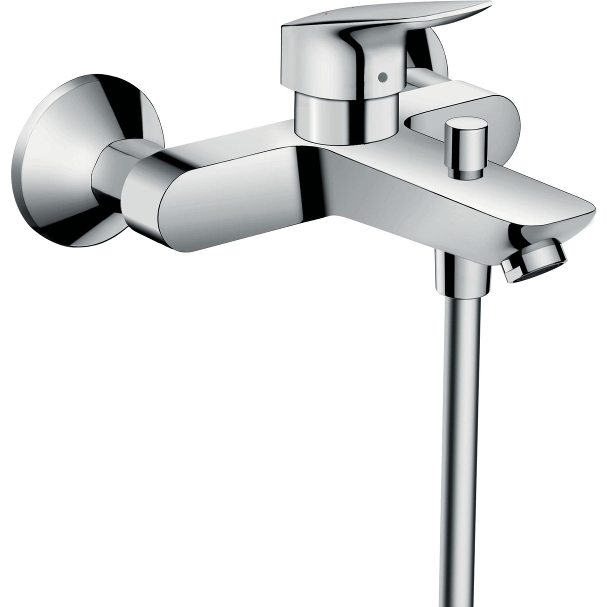Mitigeur bain-douche Hansgrohe, robinetterie murale, couleur chromée brillante
