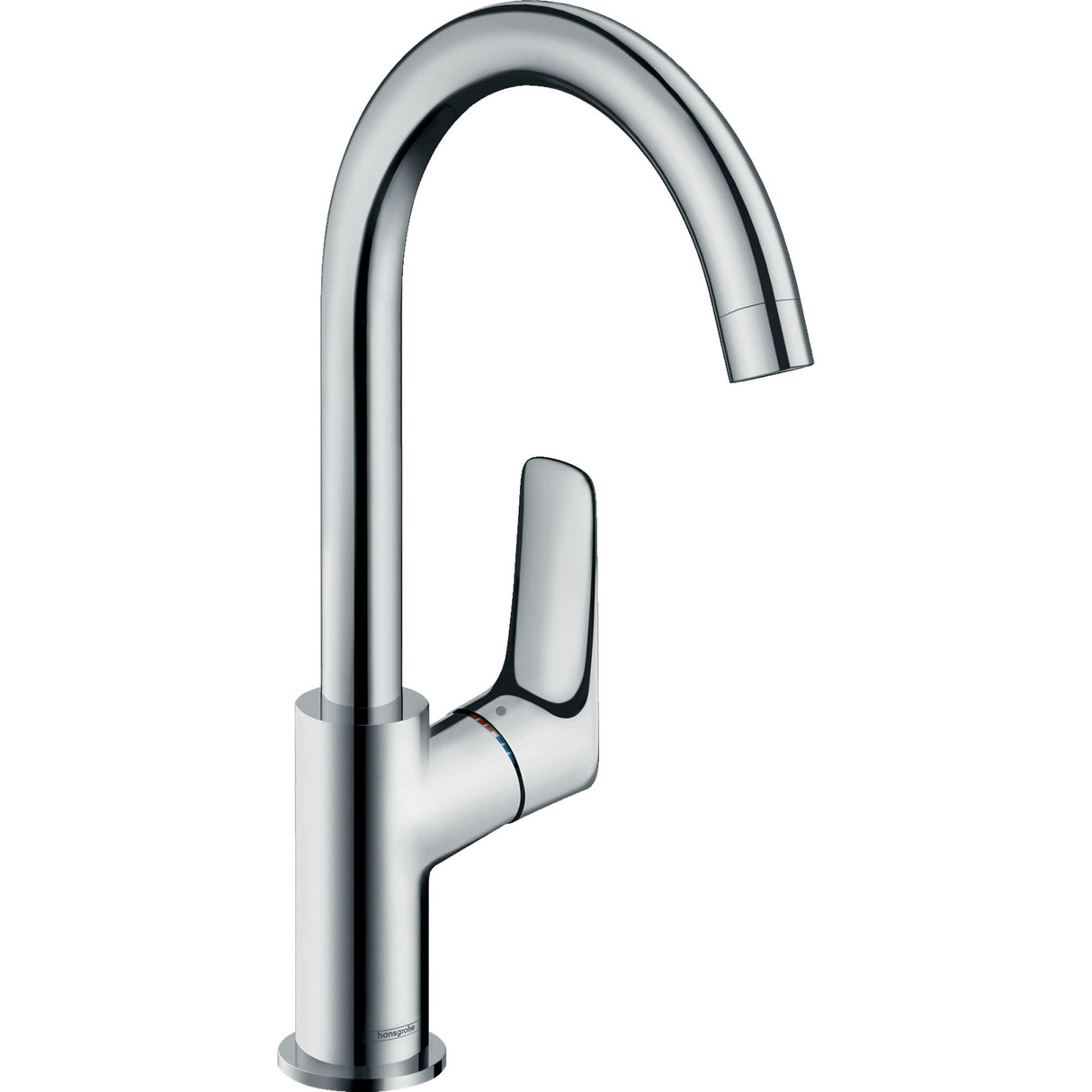 Mitigeur de cuisine Hansgrohe, robinet chromé, design moderne, couleur argentée