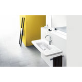 Lavabo blanc Grohe, céramique, design moderne, robinet chrome, salle de bain