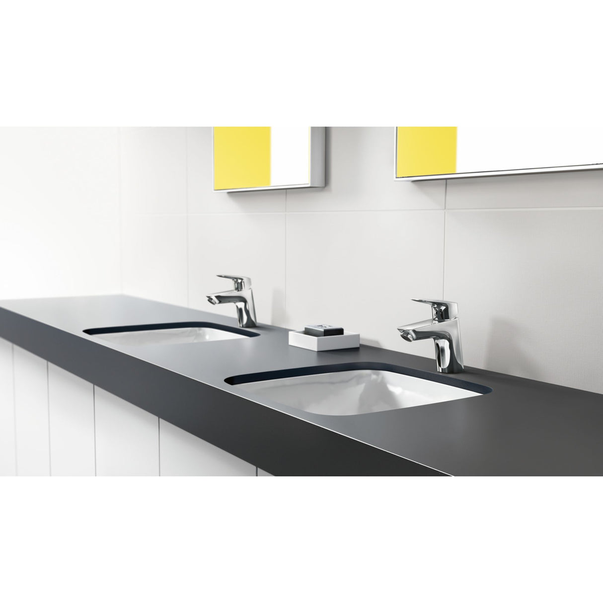 Mitigeur chrome Grohe, robinet de lavabo moderne, couleur argentée, salle de bain