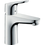 Mitigeur chromé Hansgrohe, robinet de lavabo, couleur argent brillant