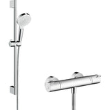 Colonne de douche Hansgrohe, ensemble thermostatique, couleur chrome