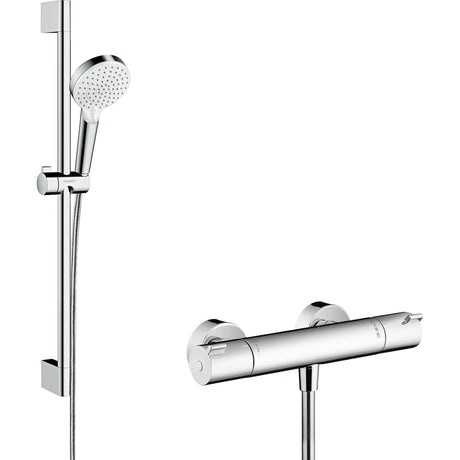 Colonne de douche Hansgrohe, ensemble thermostatique, couleur chrome