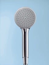 Pommeau de douche Grohe, accessoire sanitaire, finition chromée argentée
