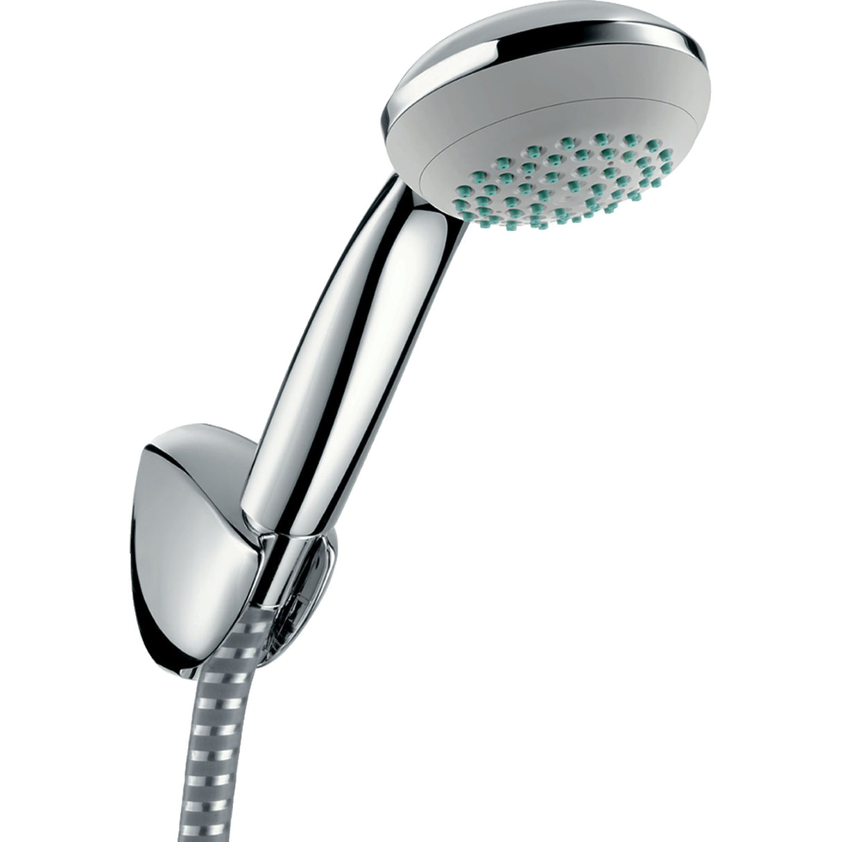 Douchette Grohe, type pommeau de douche, couleur chrome argenté, design moderne.