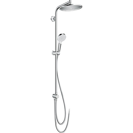 Colonne de douche Hansgrohe, mitigeur et douchette, couleur chromée