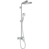 Colonne de douche Hansgrohe, ensemble thermostatique, finition chromée brillante