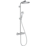 Colonne de douche Hansgrohe, ensemble thermostatique, couleur chromé argenté