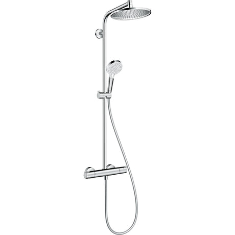 Colonne de douche Hansgrohe, ensemble thermostatique, couleur chromé argenté