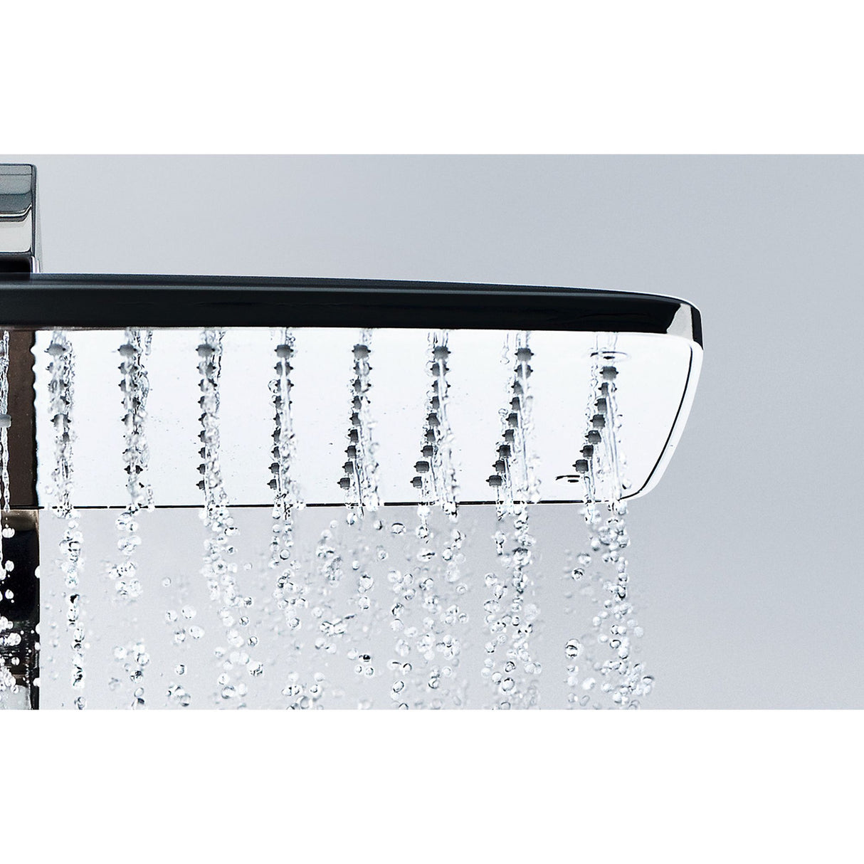 Pommeau de douche Grohe chromé rectangulaire, pluie, couleur argentée