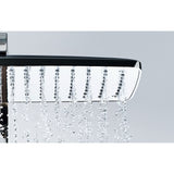 Pommeau de douche Grohe chromé rectangulaire, pluie, couleur argentée