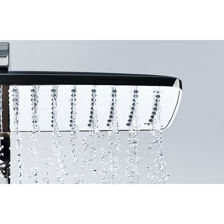 Pommeau de douche Grohe chromé rectangulaire, pluie, couleur argentée