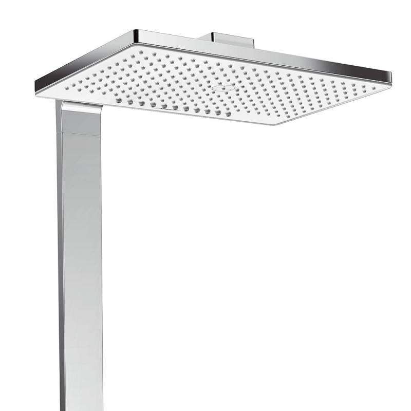 Douchette rectangulaire Grohe, pommeau de douche chromé, couleur argentée