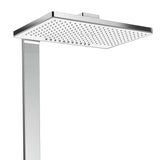 Douchette rectangulaire Grohe, pommeau de douche chromé, couleur argentée