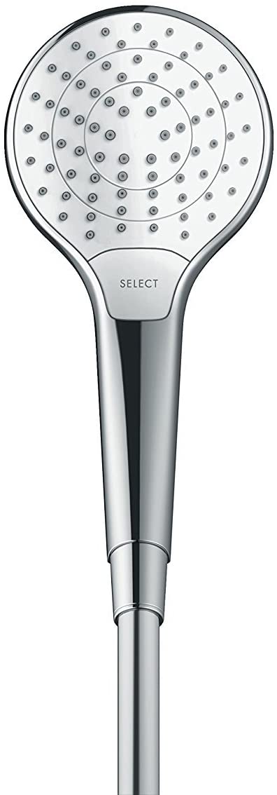 Douchette Hansgrohe, type pommeau de douche, couleur chromée, design moderne.