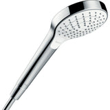 Pommeau de douche Hansgrohe chromé, design moderne, couleur argent.