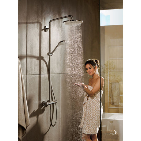Douche Grohe en acier chromé, colonne de douche moderne, couleur argent