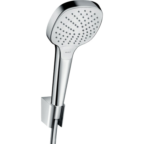 Douchette Hansgrohe, pommeau de douche chromé, couleur argent, design moderne.