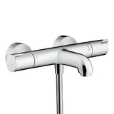 Mitigeur thermostatique Hansgrohe, robinet de bain, couleur chrome.