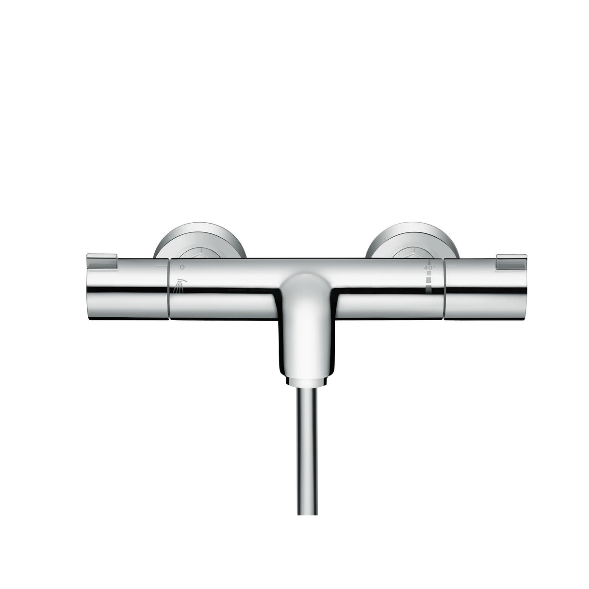 Robinet thermostatique Hansgrohe, mitigeur mural, couleur chromé.