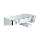 Mitigeur Hansgrohe, robinet de baignoire mural, couleur chrome, design moderne.