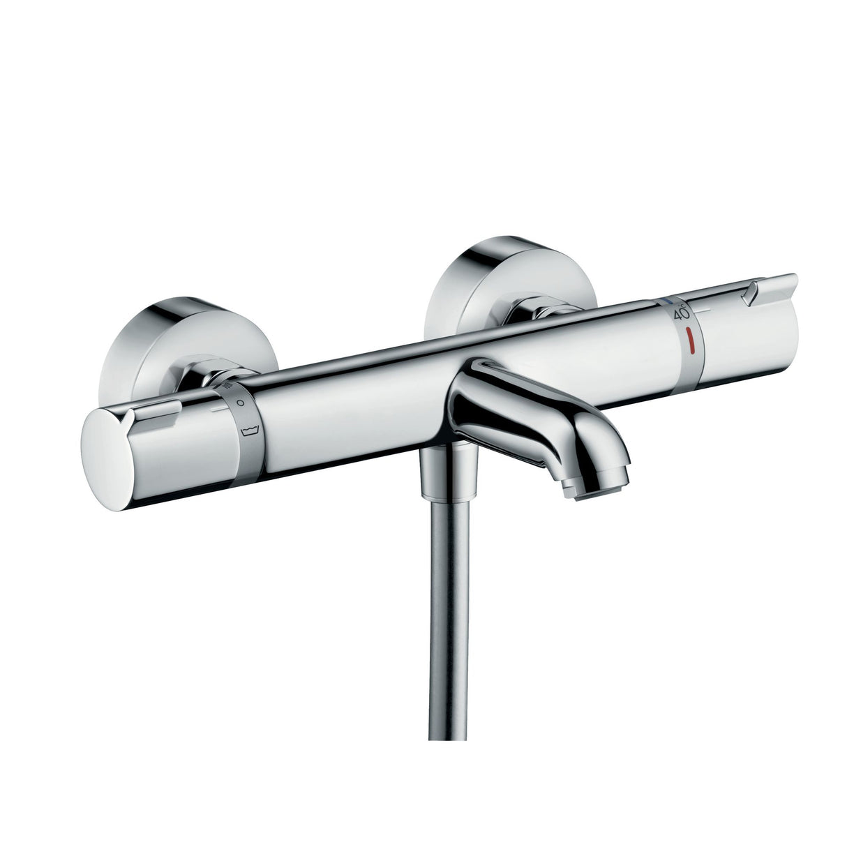 Mitigeur bain-douche Hansgrohe, robinet thermostatique, couleur chrome.