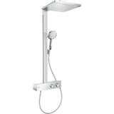 Colonne de douche Grohe, mitigeur thermostatique, couleur chromée, design moderne