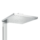Pommeau de douche Grohe carré chromé, design moderne, couleur argent
