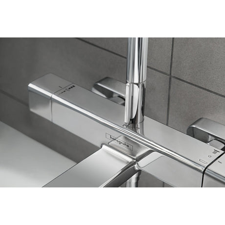 Mitigeur de douche chromé Hansgrohe, robinet moderne couleur argent pour salle de bain