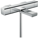Mitigeur thermostatique de douche Hansgrohe, couleur chrome, design moderne, robinetterie salle de bain.