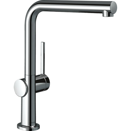 Robinet de cuisine Hansgrohe, mitigeur, couleur chromé, design moderne.