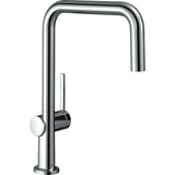 Mitigeur de cuisine Grohe, robinet chromé moderne, couleur argentée
