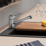 Mitigeur chromé Grohe, robinet de cuisine, couleur argent, design moderne